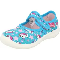 Beck Ballerines 'Unicorn' turquoise / rose / rose foncé / blanc