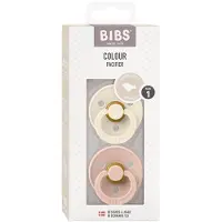 BIBS Colour Size 1: Anatomical 0-6 months tétine Ivory / Blush 2 pcs