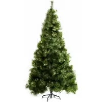 HOMCOM Kunstkerstboom 2,1 m kerstboom dennenboom 505 takken PVC groen
