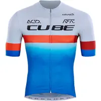 Cube Teamline Short Sleeve Jersey Bleu S Homme