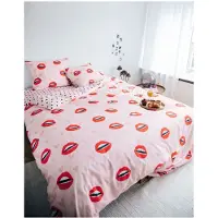 Covers & co Kiss My Sass housse de couette en coton perkal 200TC - y compris taies d’oreiller