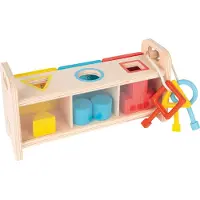 Janod Essentiel Shape Sorter Box With Keys Multicolore 18 Months-3 Years Enfants