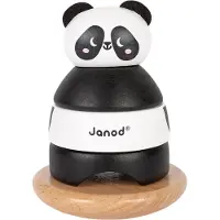 Janod bois tour d'empilage panda jouet éducatif