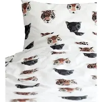 Studio Ditte Housse de Couette Studio Ditte Panthères Coton Blanc-120 x 150 cm | Enfant
