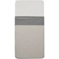 Jollein Drap de Lit Jollein Wrinkled Cotton Storm Grey-75 x 100 cm (Wieglaken)
