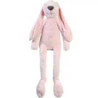 Happy horse Doudou lapin Richie géant rose en peluche 92cm