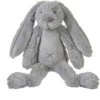 Happy horse - Peluche lapin gris Richie, petit modèle - 28 cm. Jouet en peluche