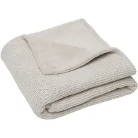 Jollein Draps pour Lit d'Enfant Jollein Couverture Basic Knit Nougat/Fleece-100 x 150 cm (Ledikantlaken)