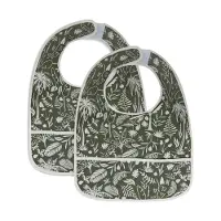 Jollein Bavoir Jollein Waterproof Botanical Leaf Green (2-Pack)