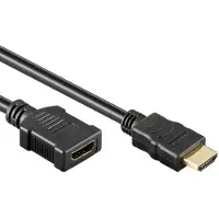 Nedis - Câble HDMI avec Ethernet - HDMI mâle pour HDMI femelle - 5 m - noir - rond