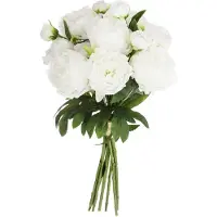 Atmosphera Bouquet de Fleurs artificielles 13 Pivoines blanches H 50 cm