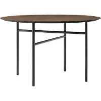 Audo Copenhagen Snaregade Round Table à Manger 120 cm | Black | Dark Stained Oak