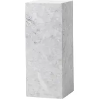 Audo Copenhagen Plinth Pedestal Table White Marble Carrara