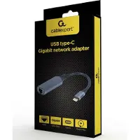 Cablexpert Station d'accueil/réplicateur de ports pour ordinateur portable A-USB3C-LAN-01, USB 3.2 Gen 1 (3.1 Gen 1) Type-C, noir et gris.