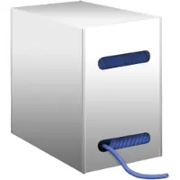 White Label Câble réseau CAT 6A, U/UTP, bleu, 305 m - Conducteur en cuivre (CU), AWG 23/1 (massif), gaine sans halogène (LSZH)