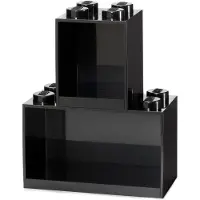 LEGO Étagère Lego Iconic Noir (2 Pièces)