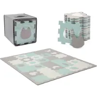 Kinderkraft Tapis En Mousse Puzzle 3d Luno Shapes - Mint -