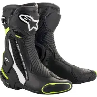 Alpinestars SMX Plus V2, bottes ,Noir/Blanc/Jaune Néon ,45 EU