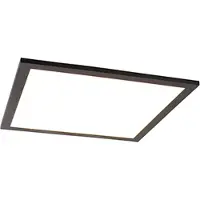 QAZQA Plafonnier noir 40 cm avec LED et télécommande - Liv