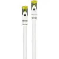 Mad Multimedia Python Patchkabel m. Cat.7 Rohkabel Nylongefl. weiß 0,5m