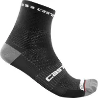 Castelli Chaussettes de Cyclisme Castelli Rosso Corsa Pro 9 Sock Black-Pointure 36 - 39