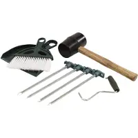 Outwell Tent tool kit, Tie and clip set, Plastic, Steel, Multi-coloured, 8 pcs.
