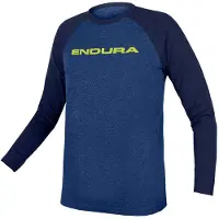 Endura One Clan Raglan Long Sleeve Jersey Bleu 7-8 Years Garçons,Filles