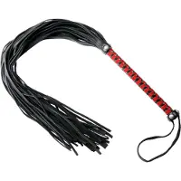 Zado - fouet long cuir noir