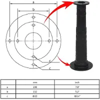 vidaXL Support pour pompe à balancier Fonte