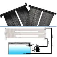 vidaXL Panneau solaire pour chauffage de piscine 4 pièces 80x620 cm