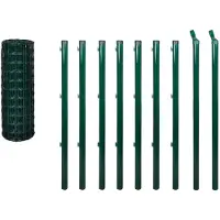 vidaXL Clôture Euro acier 10x0,8 m vert