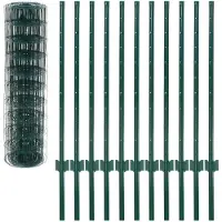 vidaXL Clôture métallique acier 20 x 1 m vert