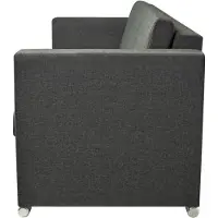 vidaXL Canapé à 3 places Tissu Gris foncé