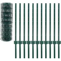 vidaXL Clôture Euro Acier 20x0,8 m Vert142814