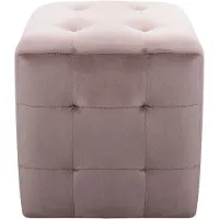 vidaXL 2 pcs Poufs Rose 30 x 30 x 30 cm Tissu velours