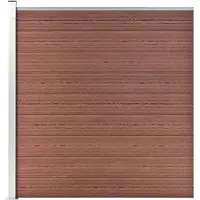 vidaXL Clôture de jardin WPC 1564x186 cm Marron