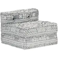 vidaXL Pouf modulaire Gris clair Tissu