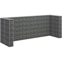 vidaXL Conteneurs muraux en gabion 320x100x120 cm en acier galvanisé