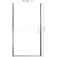 vidaXL -Duschtür 100x178 cm gehärtetes Glas