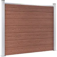 vidaXL Jeu d'éléments de clôture WPC 872x146 cm Marron