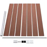 vidaXL Kit d'éléments de clôture WPC 699x146 cm Marron