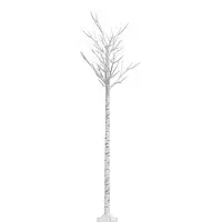 vidaXL Sapin de Noël 200 LED blanc chaud Saule 2,2 m Int/Ext