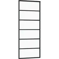 vidaXL Porte coulissante verre ESG et aluminium 76x205 cm noir