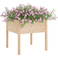 vidaXL Jardinières d'extérieur 2 pcs 70x70x70 cm bois de pin massif