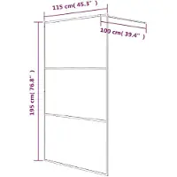 vidaXL Paroi de douche pour passage piétonnier blanc 115x195 cm ESG-verre clair