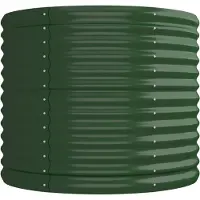 vidaXL -Planungsbox 224x80x68 cm Pulver -bezogenes Stahlgrün