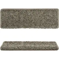 vidaXL Tapis d'escalier 10 pièces 65 x 21 x 4 cm Gris Bord rectangulaire