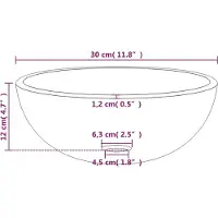 vidaXL Lavabo en verre trempé 30x12 cm noir