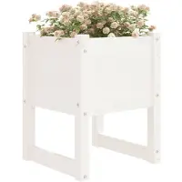 vidaXL Jardinière Blanc 40x40x52,5 cm Bois massif de pin