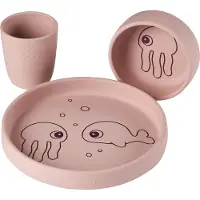 Done by Deer Set de Vaisselle - Silicone - 3 Parties - Sea Frien - - UneTaille - Set de Vaisselle
